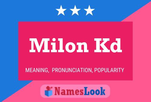 Milon Kd Name Poster