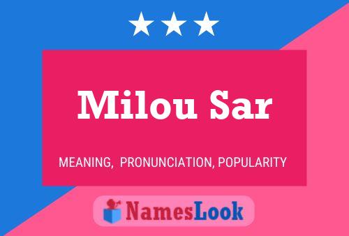 Milou Sar Name Poster