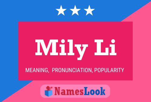 Mily Li Name Poster