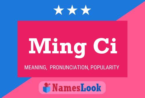 Ming Ci Name Poster