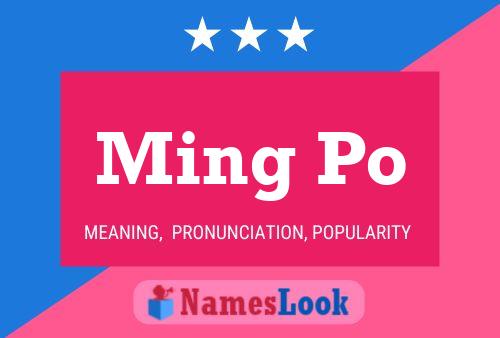 Ming Po Name Poster