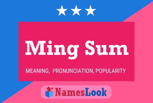 Ming Sum Name Poster