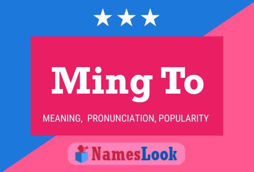 Ming To Name Poster