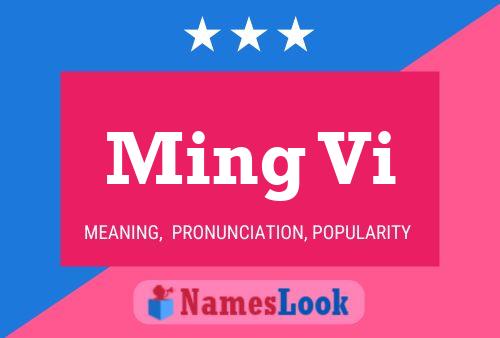 Ming Vi Name Poster