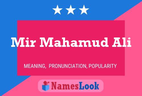 Mir Mahamud Ali Name Poster