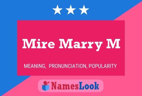 Mire Marry M Name Poster