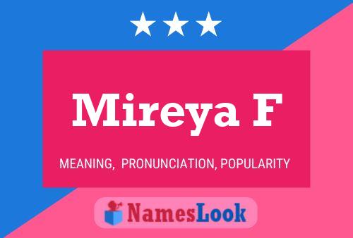 Mireya F Name Poster