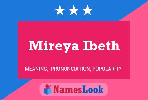 Mireya Ibeth Name Poster