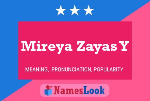 Mireya Zayas Y Name Poster