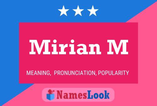 Mirian M Name Poster