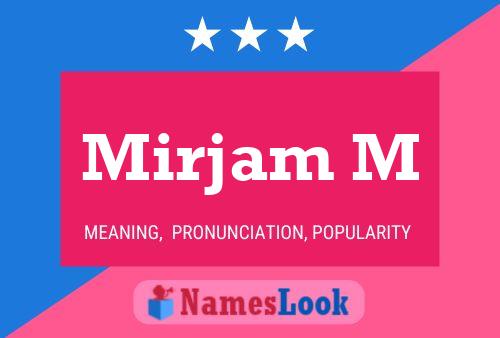 Mirjam M Name Poster