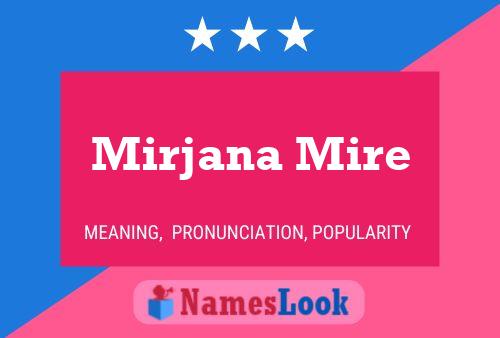 Mirjana Mire Name Poster