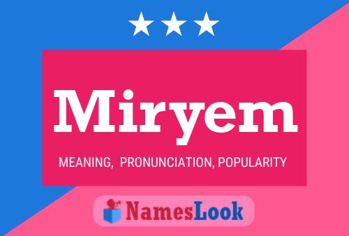 Miryem Name Poster