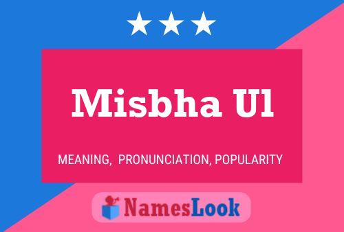 Misbha Ul Name Poster