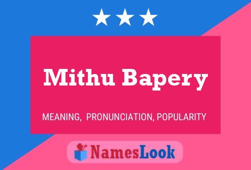 Mithu Bapery Name Poster