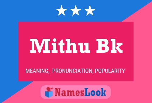 Mithu Bk Name Poster