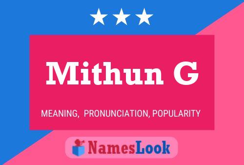 Mithun G Name Poster