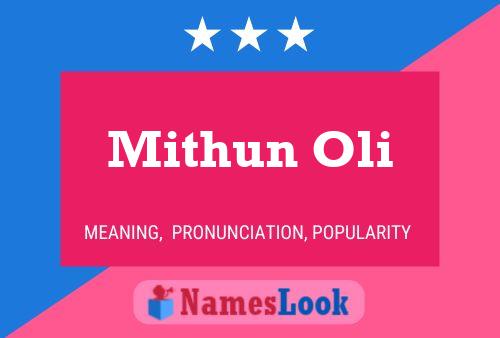 Mithun Oli Name Poster