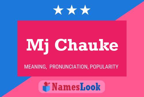 Mj Chauke Name Poster