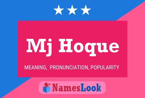 Mj Hoque Name Poster