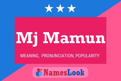 Mj Mamun Name Poster