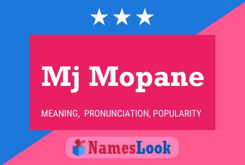 Mj Mopane Name Poster