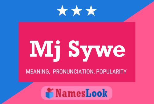 Mj Sywe Name Poster