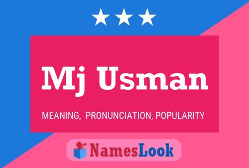 Mj Usman Name Poster