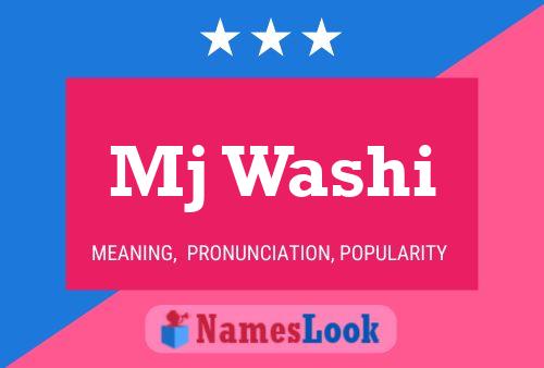 Mj Washi Name Poster