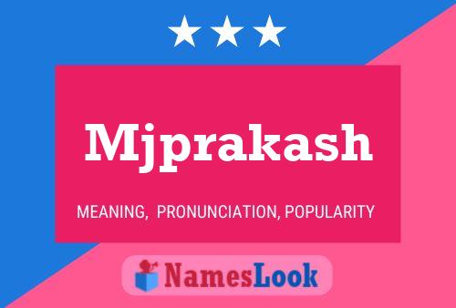 Mjprakash Name Poster