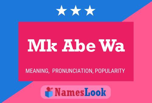 Mk Abe Wa Name Poster