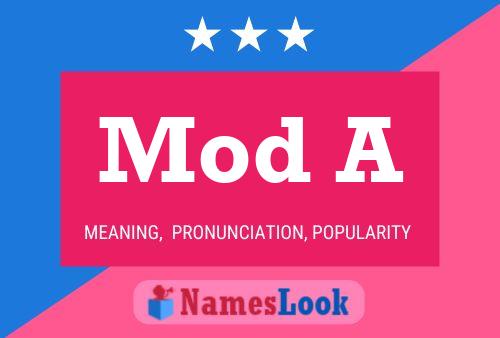 Mod A Name Poster