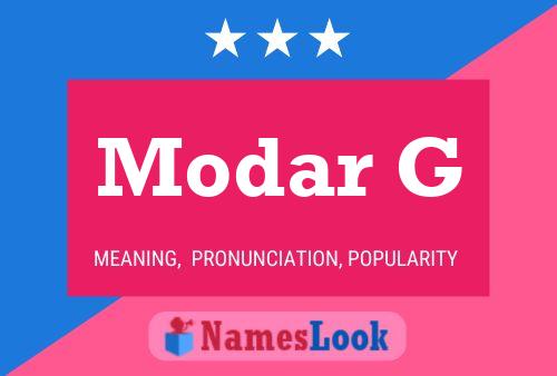 Modar G Name Poster