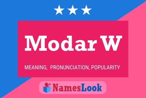 Modar W Name Poster