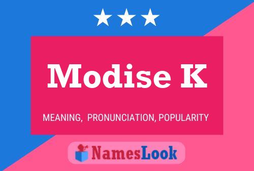 Modise K Name Poster