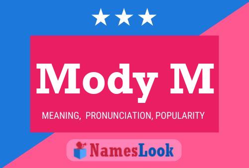 Mody M Name Poster