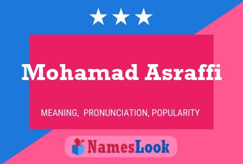 Mohamad Asraffi Name Poster