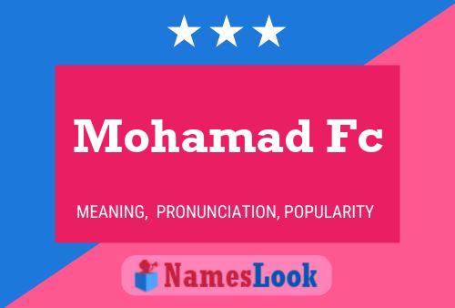 Mohamad Fc Name Poster