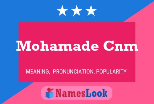 Mohamade Cnm Name Poster