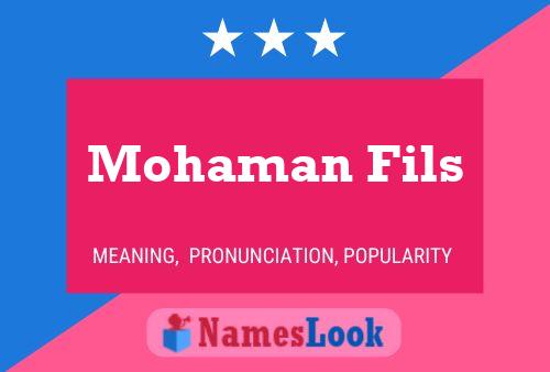 Mohaman Fils Name Poster