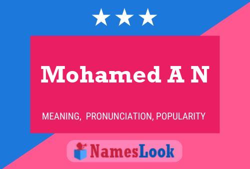 Mohamed A N Name Poster