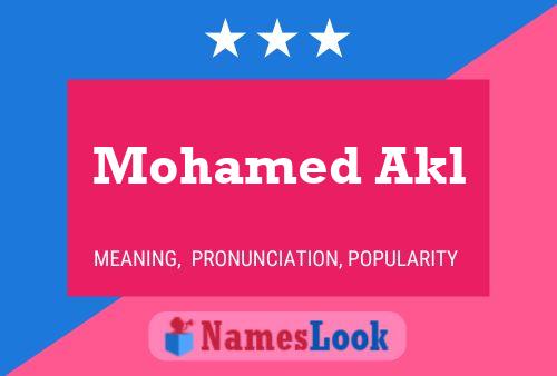 Mohamed Akl Name Poster