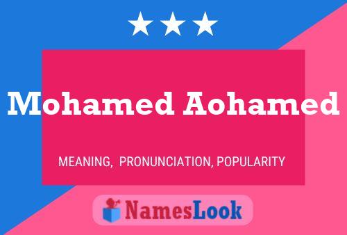 Mohamed Aohamed Name Poster