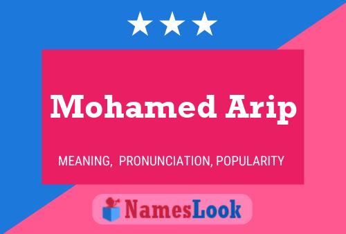 Mohamed Arip Name Poster