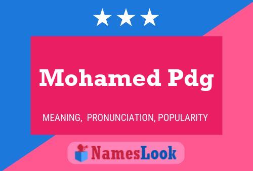 Mohamed Pdg Name Poster