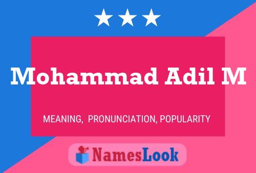 Mohammad Adil M Name Poster