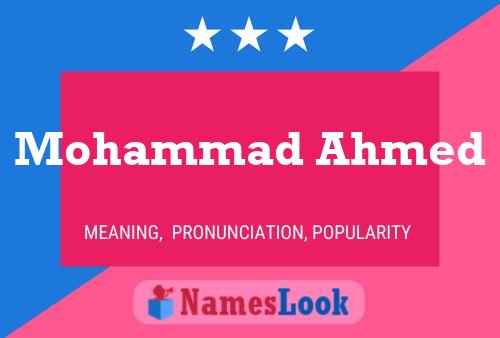 Mohammad Ahmed Name Poster