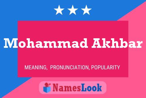 Mohammad Akhbar Name Poster