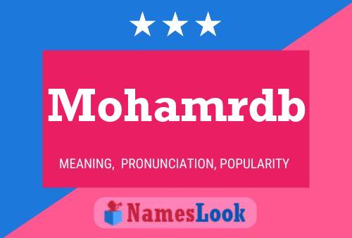 Mohamrdb Name Poster