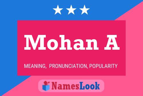 Mohan A Name Poster